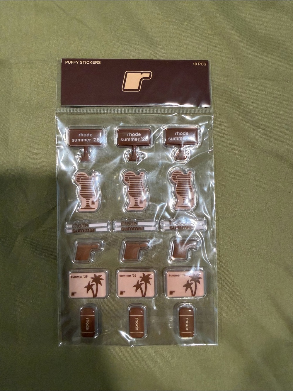 RHODE Brown & Cream Puffy Sticker Pack for Phones
